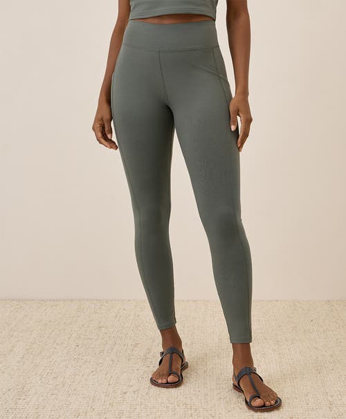 Pact On The Go-to Pocket Legging Made With Organic Cotton In Castor Grey