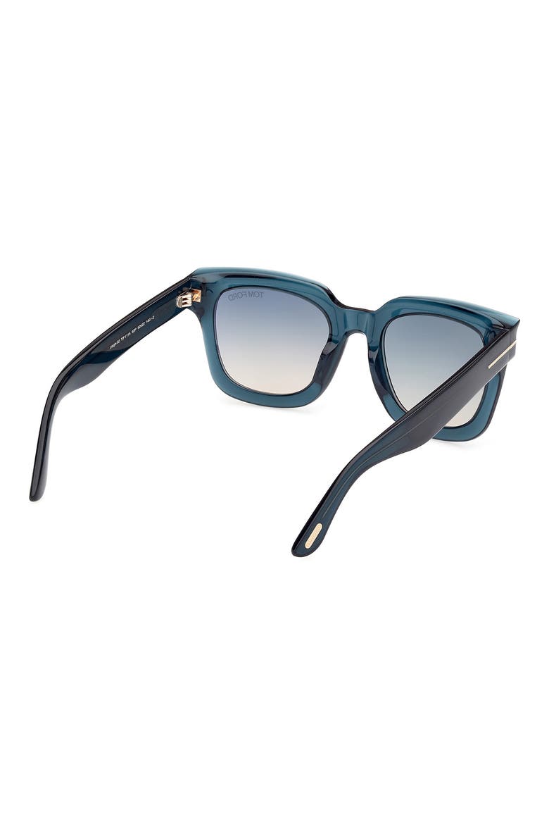 52mm Gradient Square Sunglasses, Alternate, color, BLUE/ OTHER / GRADIENT GREEN
