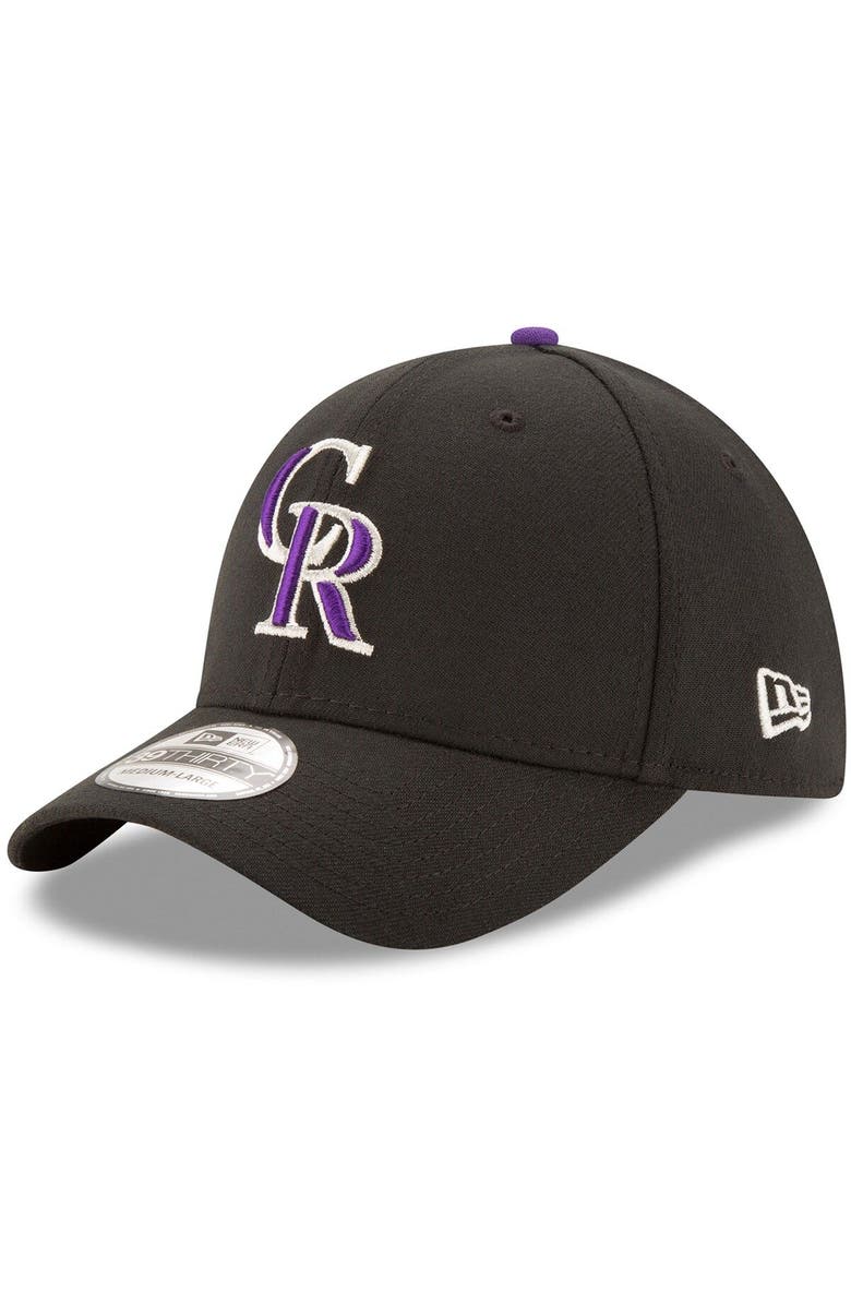 New Era Men's New Era Black Colorado Rockies Game Team Classic 39THIRTY Flex Hat, Main, color, Black