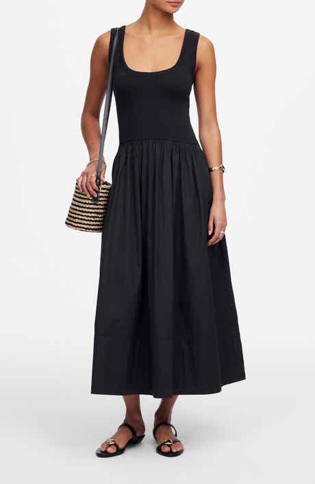 Madewell Mixed Media Scoop Neck Maxi Dress