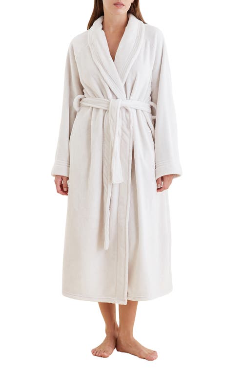 Papinelle Long Plush Robe In White