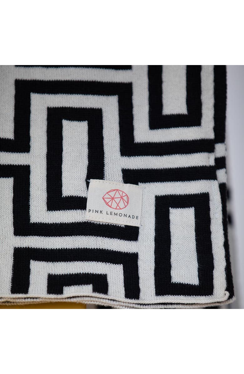 Pink Lemonade Galaxy Organic Cotton Throw Blanket, Alternate, color, Black