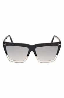 TOM FORD Eden 56mm Gradient Geometric Sunglasses