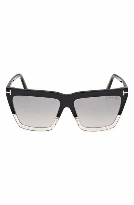 TOM FORD Eden 56mm Gradient Geometric Sunglasses