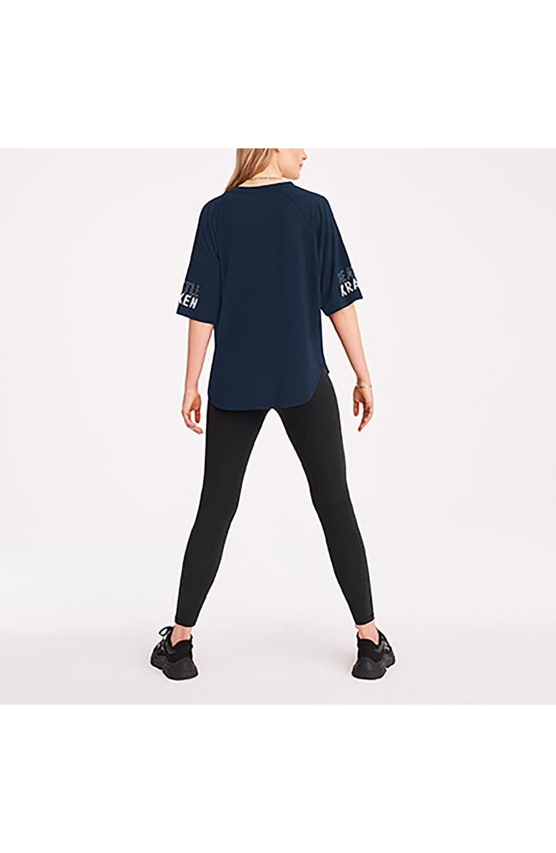 DKNY SPORT Women's DKNY Sport Navy Seattle Kraken Diana Tri-Blend Oversized T-Shirt, Alternate, color, Navy