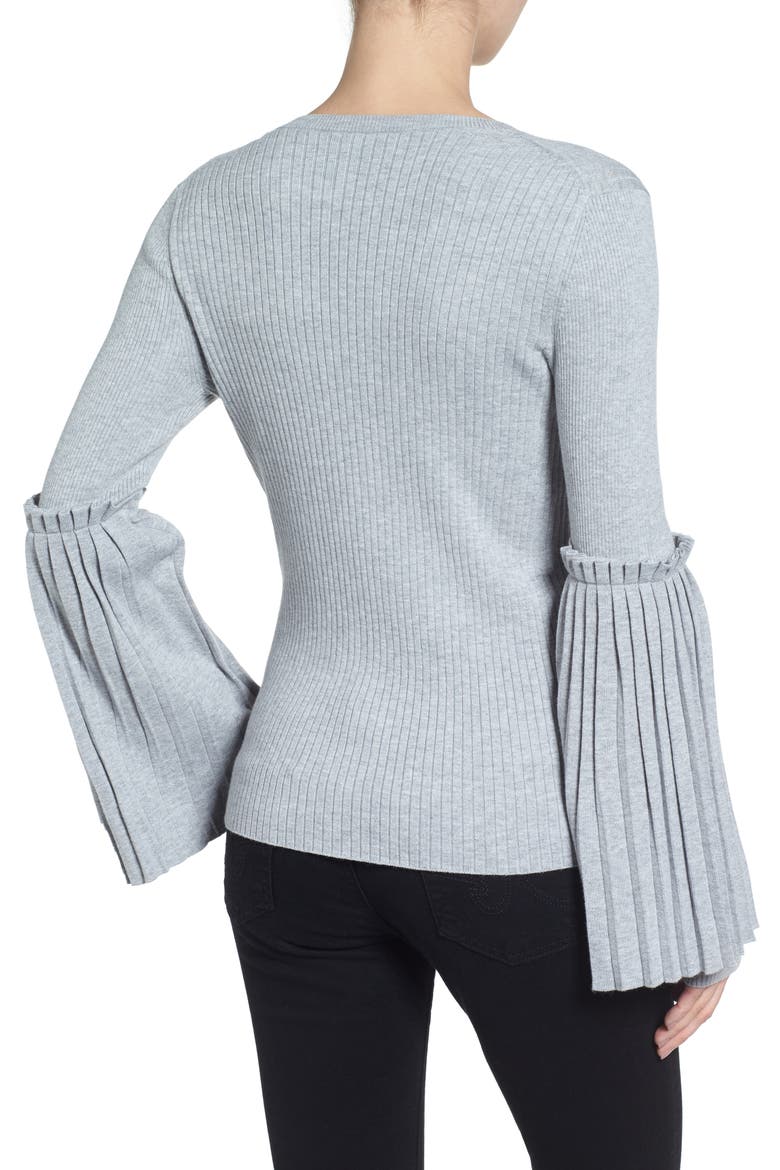 Bell Sleeve Sweater, Alternate, color, GREY HEATHER