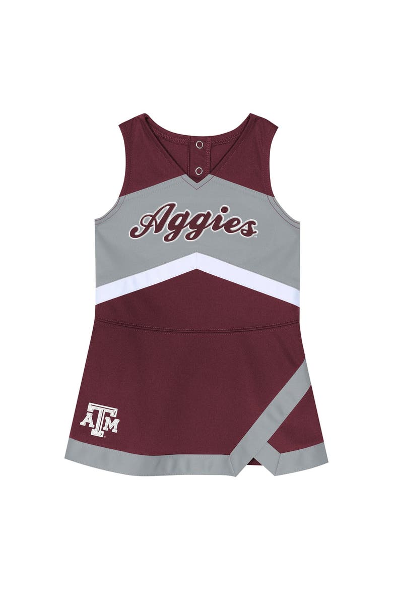 Girls Toddler Maroon Texas A&M Aggies Cheer Captain Dress with Bloomers, Alternate, color, Maroon