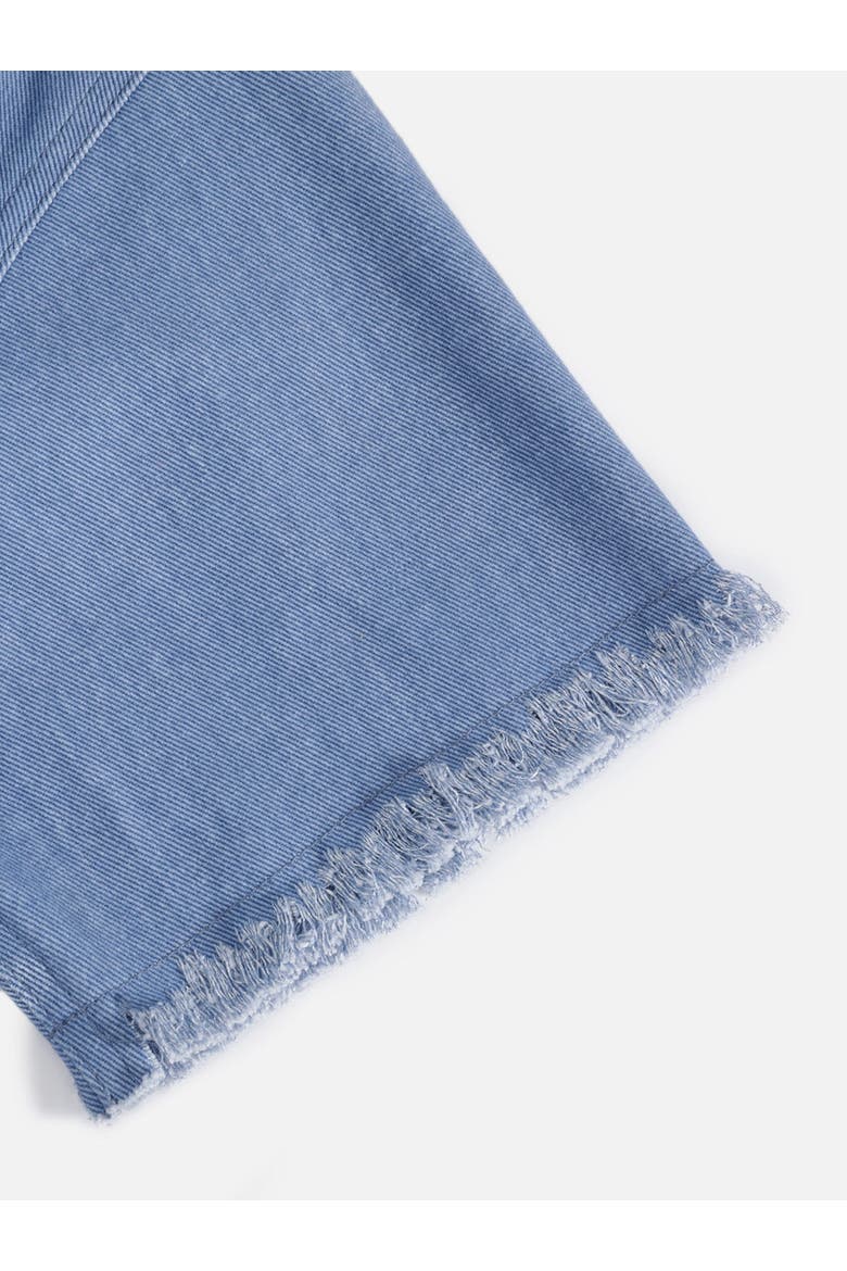 Denim Layered Short Sleeve Shirt, Alternate, color, Blue