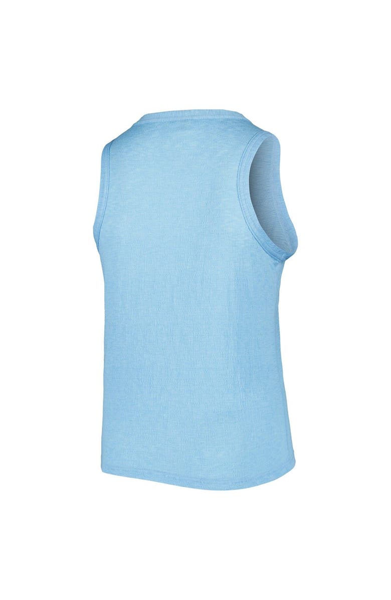 SOFT AS A GRAPE Women's Soft as a Grape Royal Toronto Blue Jays Plus Size High Neck Tri-Blend Tank Top, Alternate, color, Royal