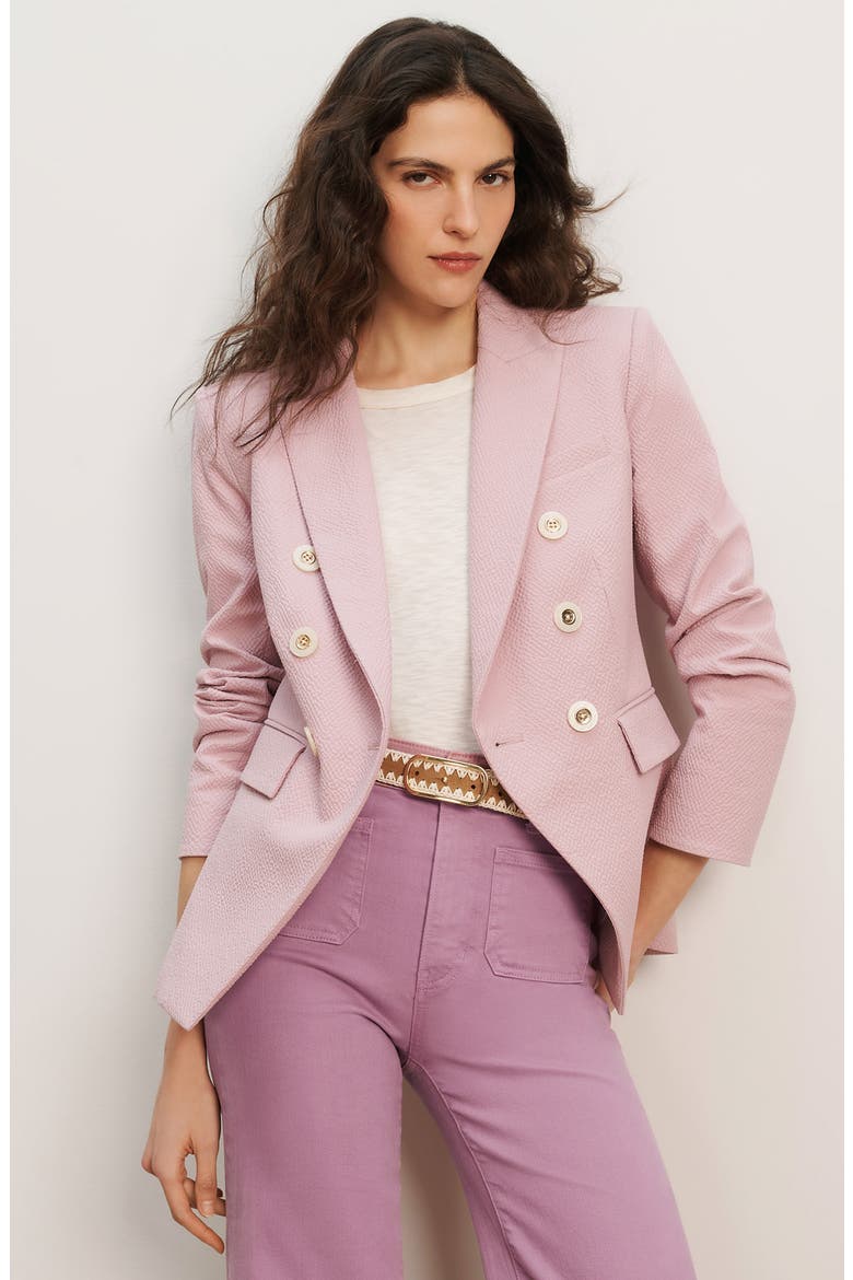 Miller Textured Stretch Cotton Dickey Jacket, Alternate, color, PALE ORCHID HAZE