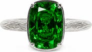 Sterling Forever Sterling Silver Mini Emerald Ring