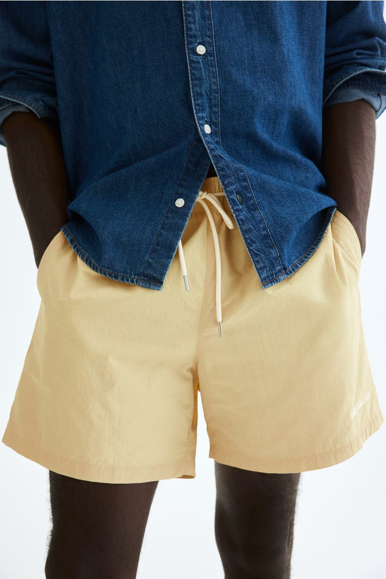 Relaxed-fit Shorts, Alternate, color, Yellow