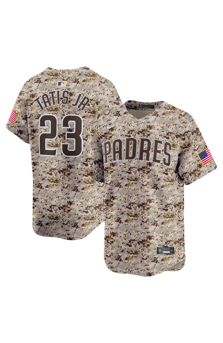 Nike Men's Nike Fernando Tatis Jr. Tan San Diego Padres 2nd Alternate Limited Player Jersey, Main, color, 