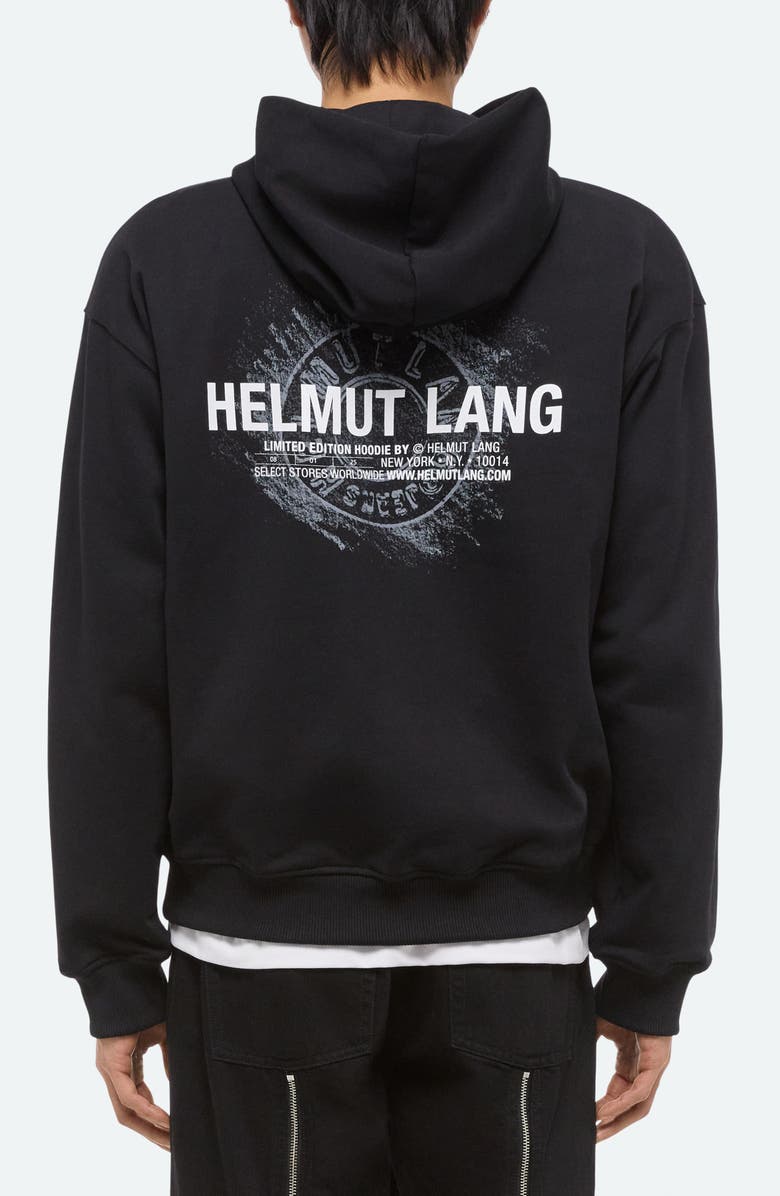 Helmut Lang Sketch Compact Cotton Graphic Hoodie, Alternate, color, Black - 001