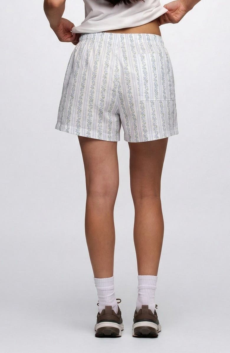 nuuds Floral Cotton Drawstring Shorts, Alternate, color, Floral Stripe
