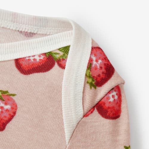 Milkbarn Organic Cotton Long Sleeve One Piece In Red
