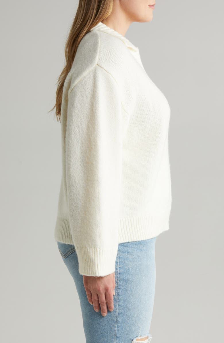 ASOS DESIGN Curve V-Neck Sweater, Alternate, color,