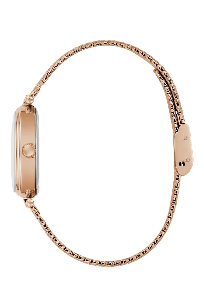 Ruby Oval Mesh Strap Watch, 24mm, Alternate, color, ROSE GOLD TONE