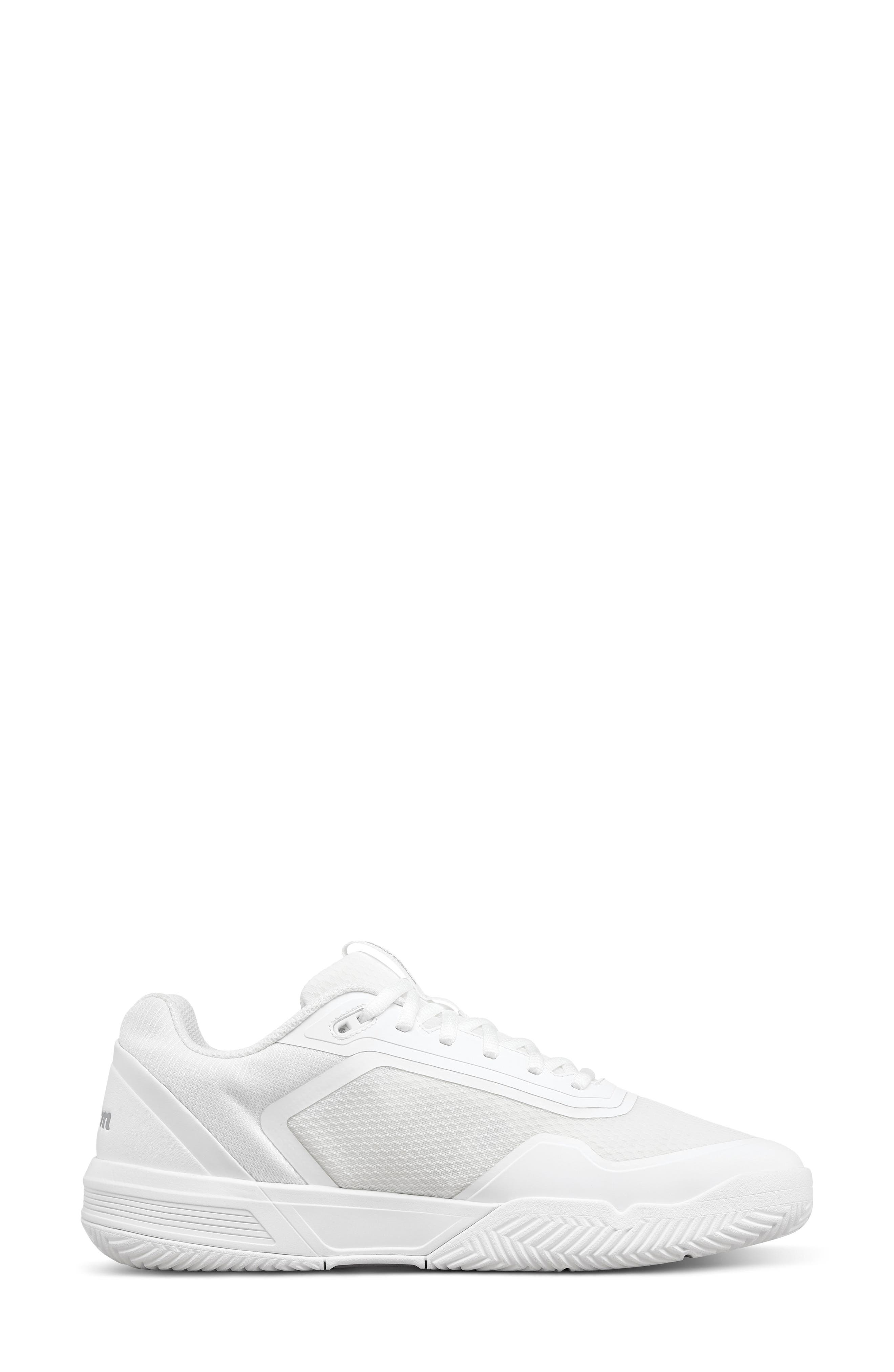 CourtGlide Tennis Sneaker, Alternate, color, WHITE / WHITE / SILVER