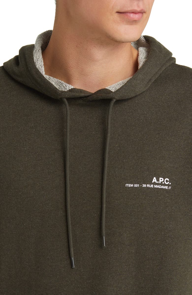 A.P.C. French Terry Pullover Hoodie, Alternate, color, 