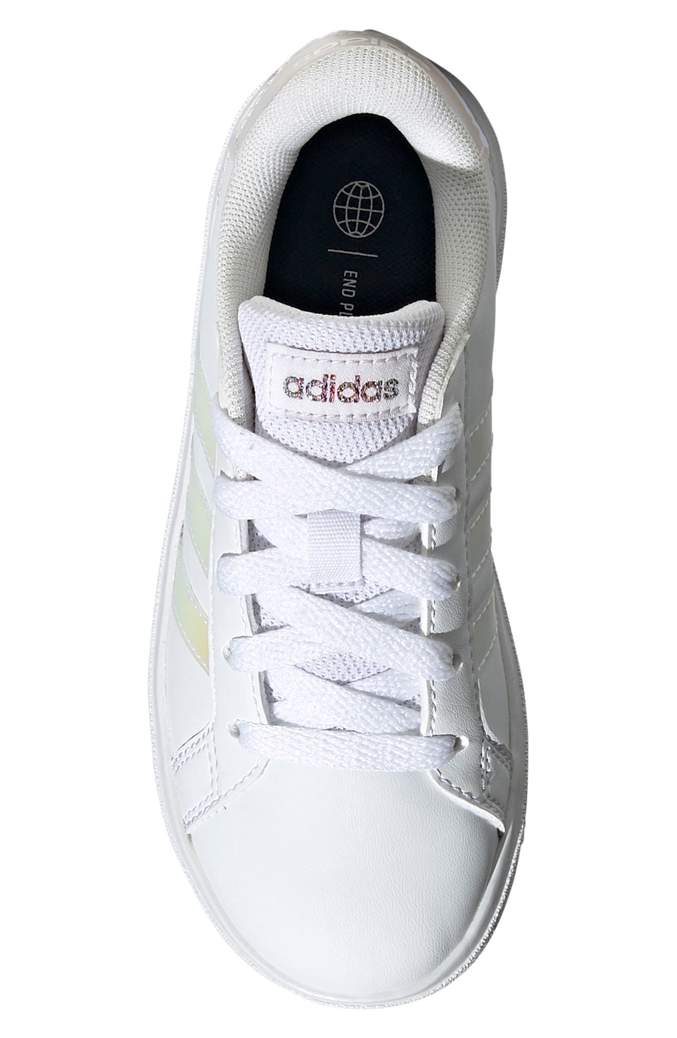 adidas Grand Court 2.0 Sneaker, Alternate, color, Ftwr White/ Iridescent