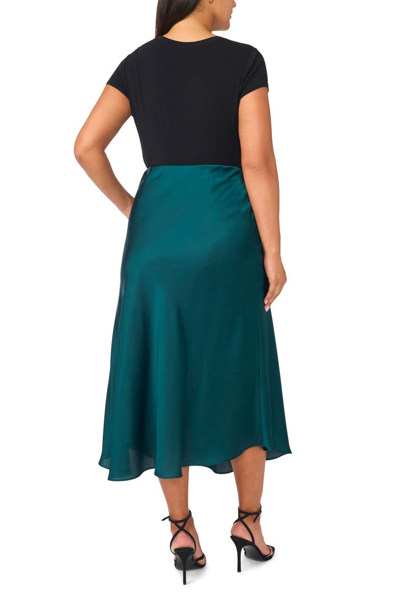 Bias Satin Midi Skirt, Alternate, color, DEEP EMERALD