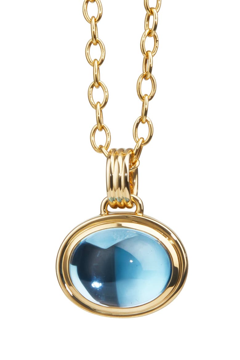 Cirra Oval Necklace, Main, color, Blue Topaz
