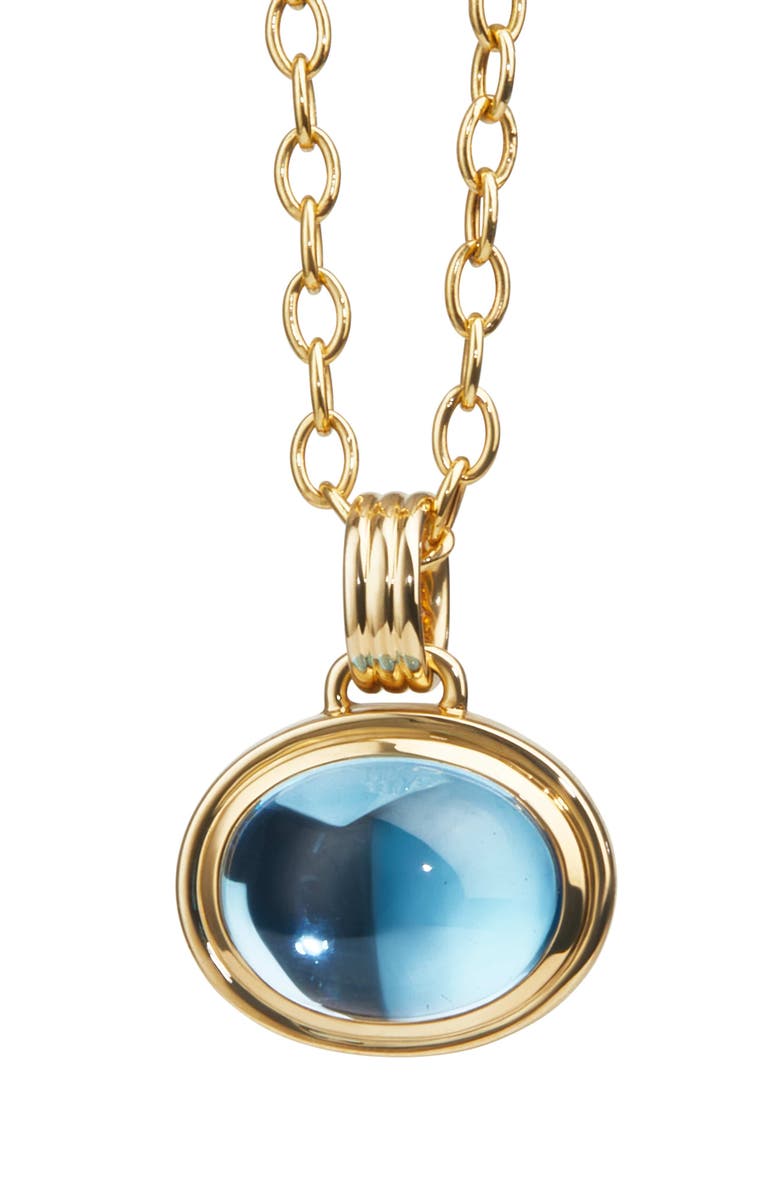 SYNA Cirra Oval Necklace, Main, color, Blue Topaz