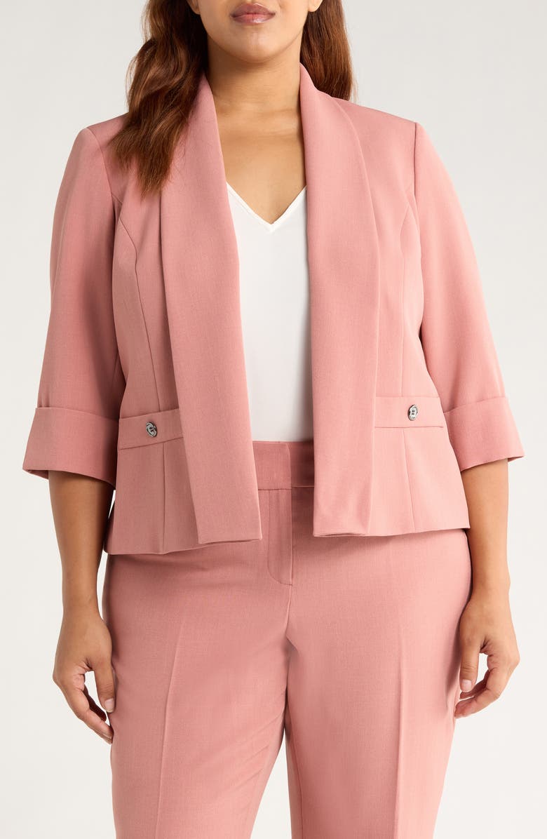 KASPER Shawl Collar Blazer, Main, color, Tearose