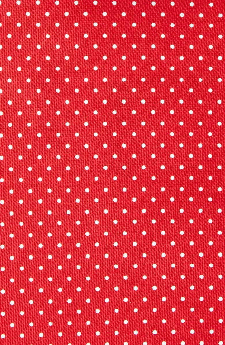 CLIFTON WILSON Dot Cotton Pocket Square, Alternate, color, Red