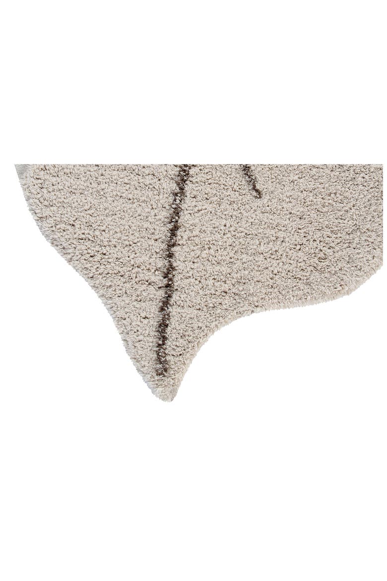Monstera Leaf Washable Area Rug, Alternate, color, NATURAL SOIL BROWN