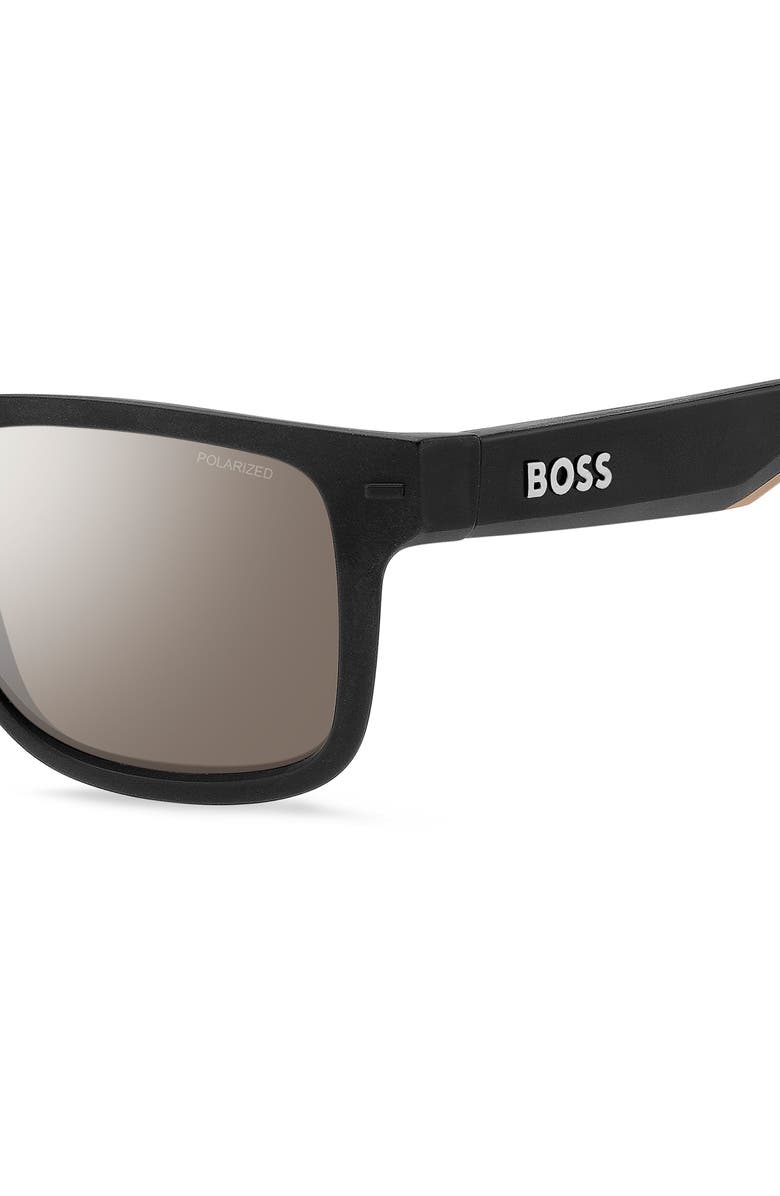 BOSS 55mm Polarized Square Sunglasses, Alternate, color, 