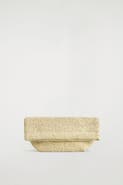 COS Folded Clutch Bag - Straw