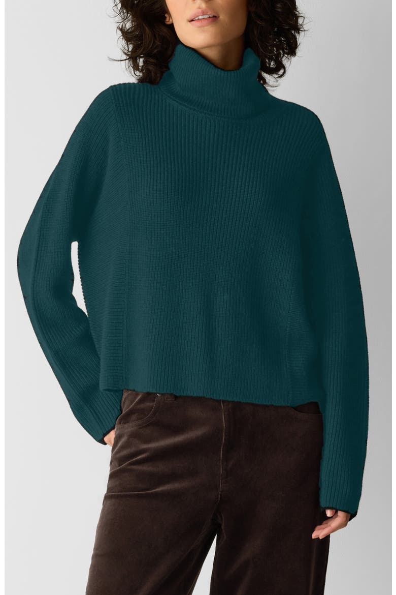Merino Wool Turtleneck Sweater, Main, color, KELP