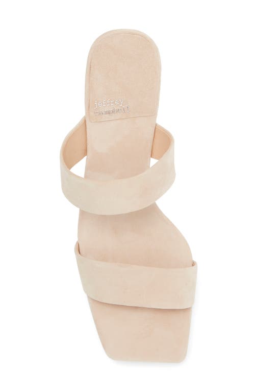 Jeffrey Campbell Danity Platform Slide Sandal In Beige Suede