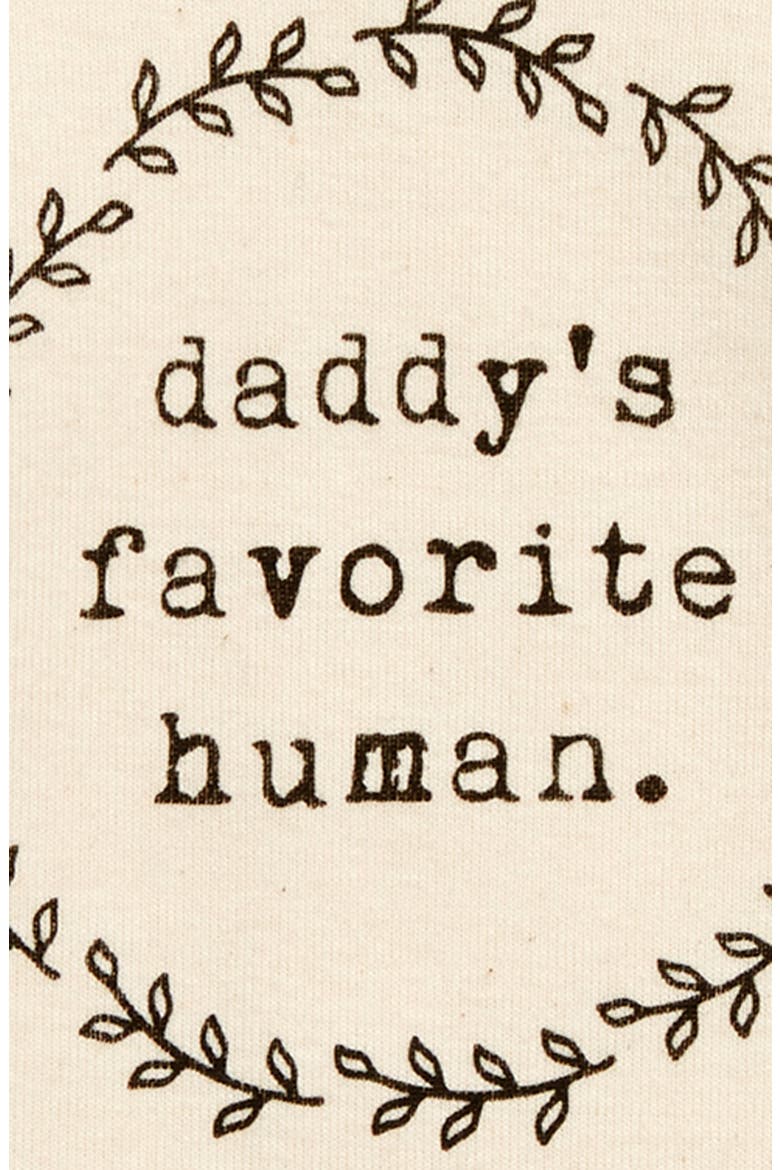 Daddy's Favorite Human Organic Cotton Bodysuit, Alternate, color, NATURAL
