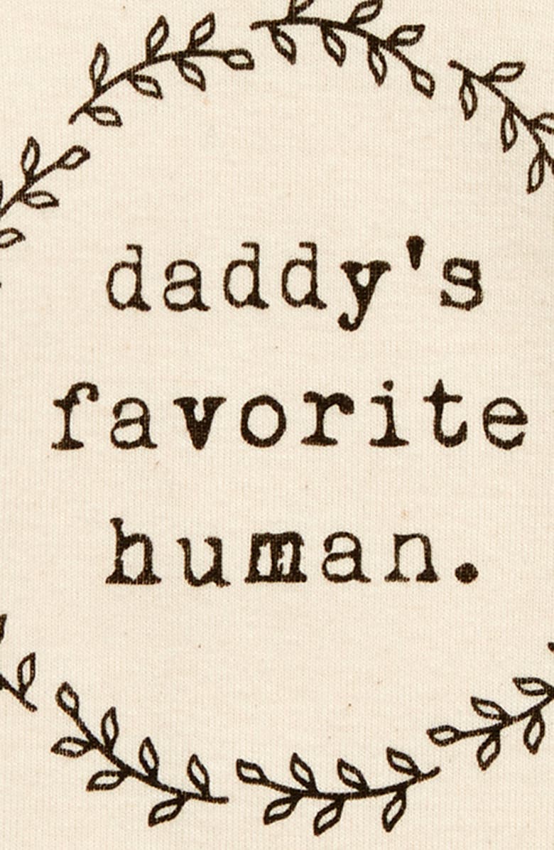 Tenth & Pine Daddy's Favorite Human Organic Cotton Bodysuit, Alternate, color, 