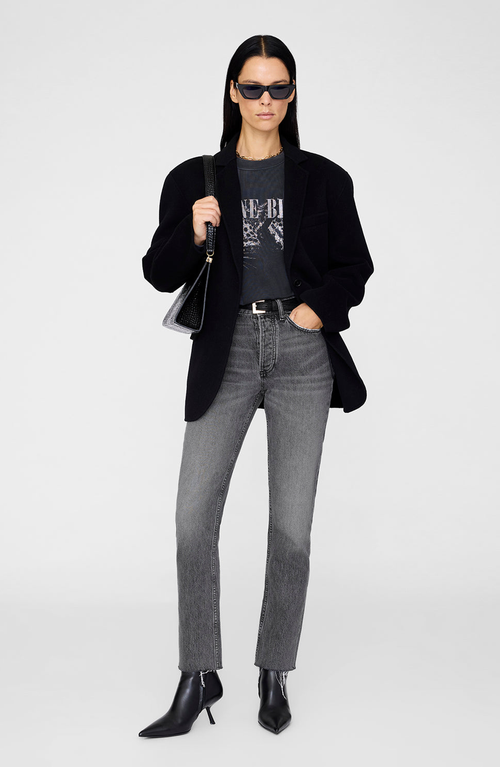 Anine Bing Spencer Leopard-print Sweatshirt In Black