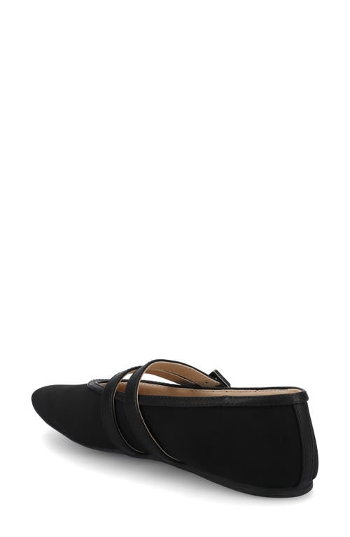 Journee Collection Florene Double Buckle Mary Jane Flat In Black
