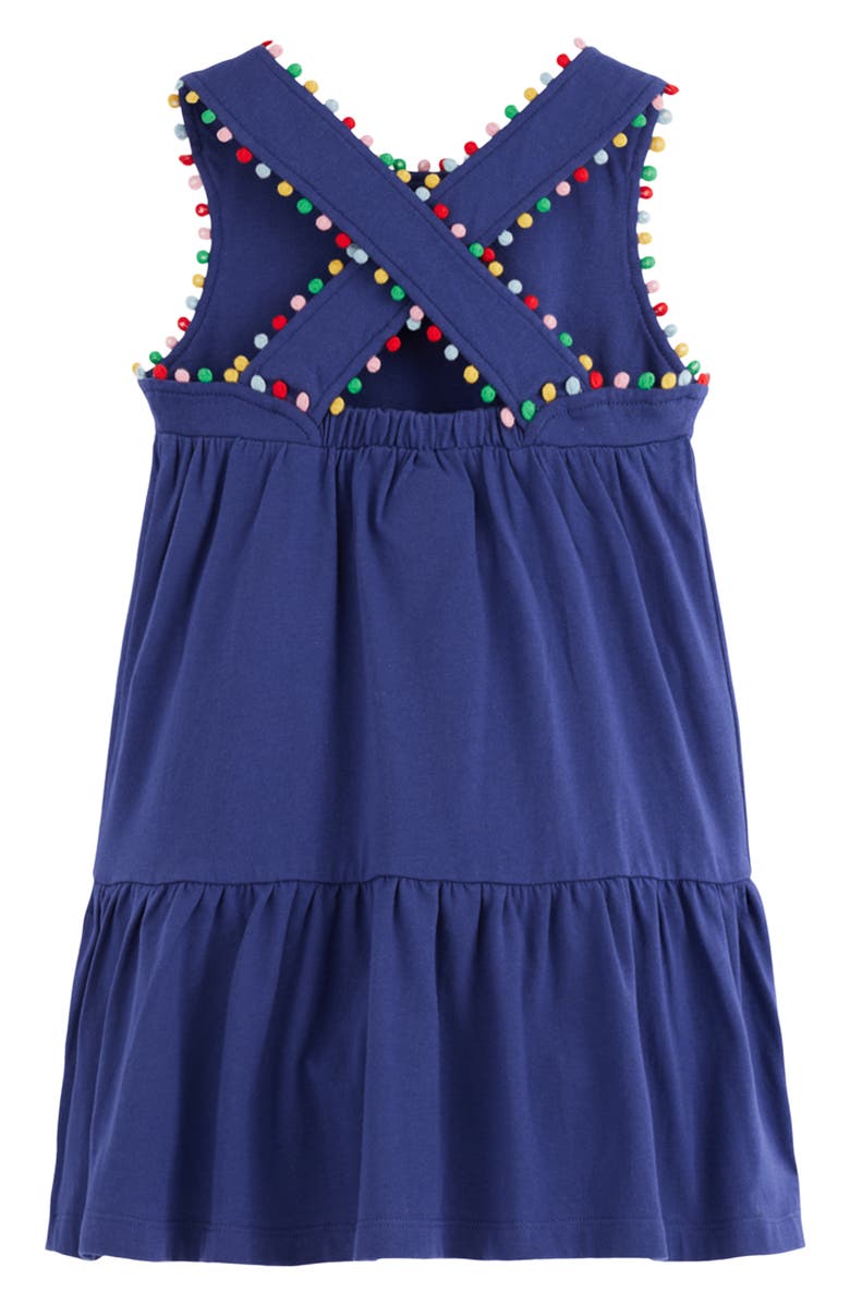 Mini Boden Kids' Jersey Crossback Dress, Alternate, color, Starboard Blue