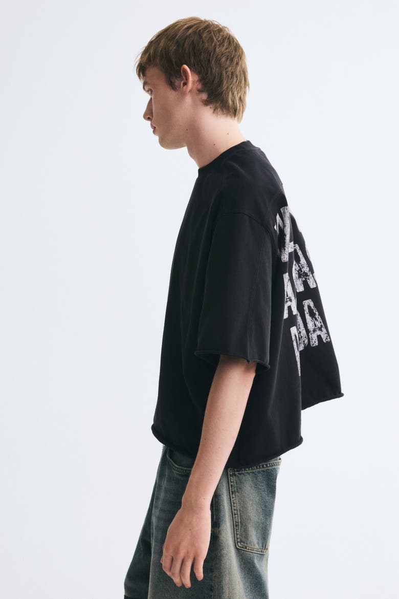 Oversized Printed Cotton T-Shirt, Alternate, color, Black/Las Vegas