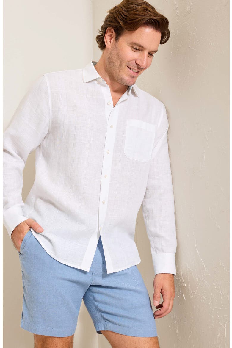 Paradiso Plaid Button-Up Shirt, Alternate, color, WHITE