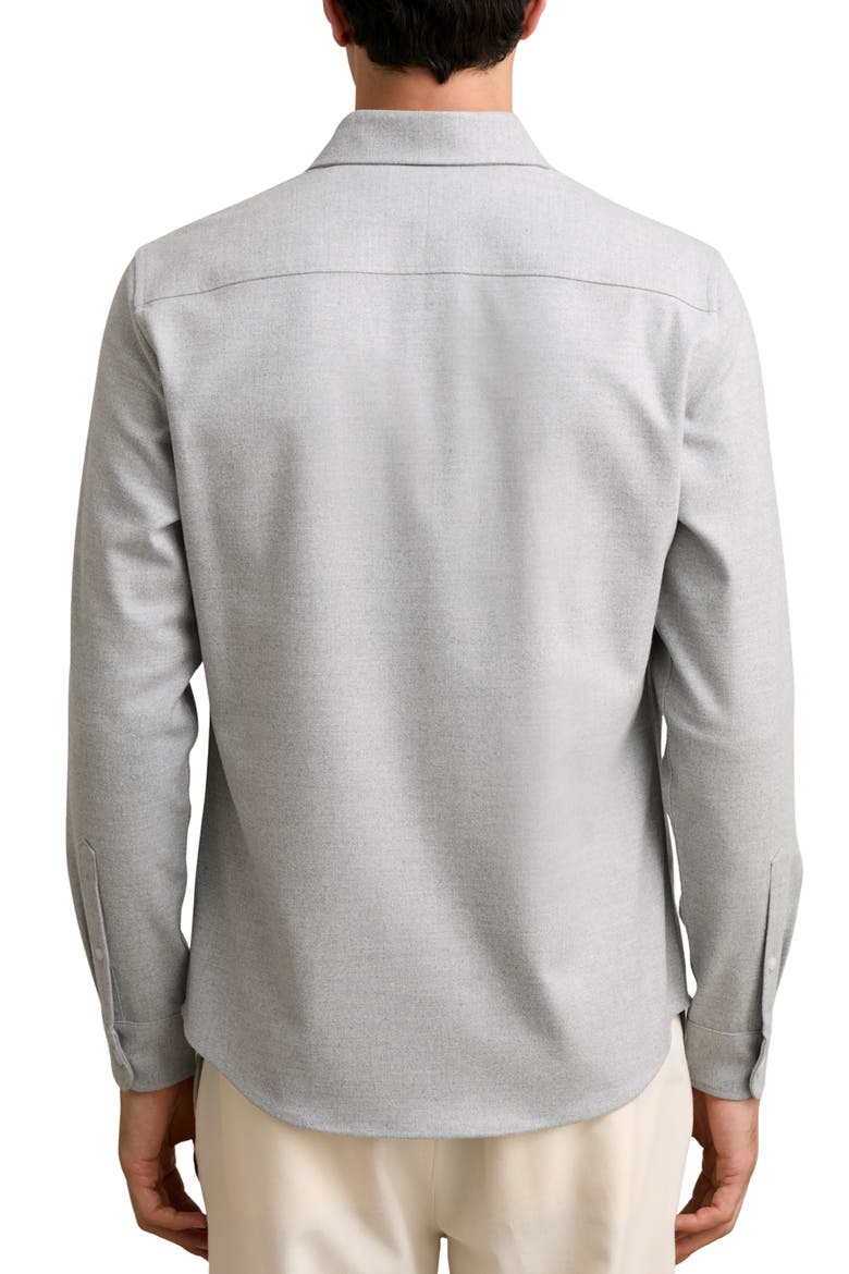 Parque Heathered Flannel Button-Up Shirt, Alternate, color, SOFT GREY MELANGE