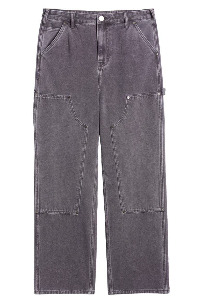Relaxed Fit Denim Carpenter Pants, Alternate, color, GREY