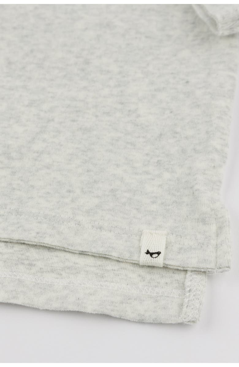 oh baby! "Dude" Denim Applique Raw Edge Baby Rib L/S Tee- Infant, Alternate, color, Heather Grey