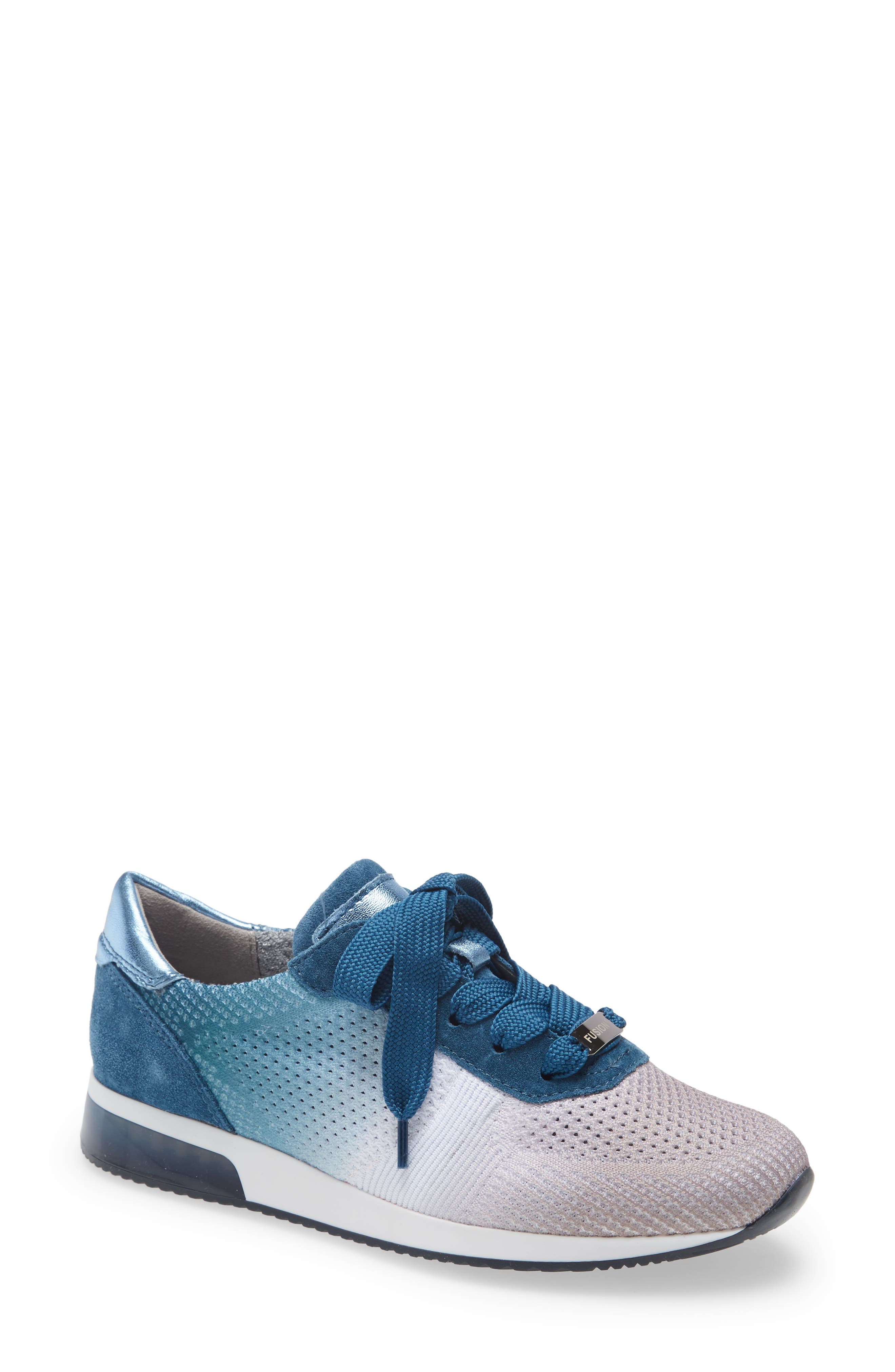 ara Leigh Lace-Up Sneaker, Main, color, Atlantis Multi Woven Stretch