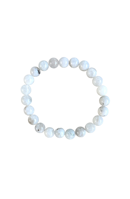 Humanist Beauty Crystal Healing Beaded Bracelet In Moonstone
