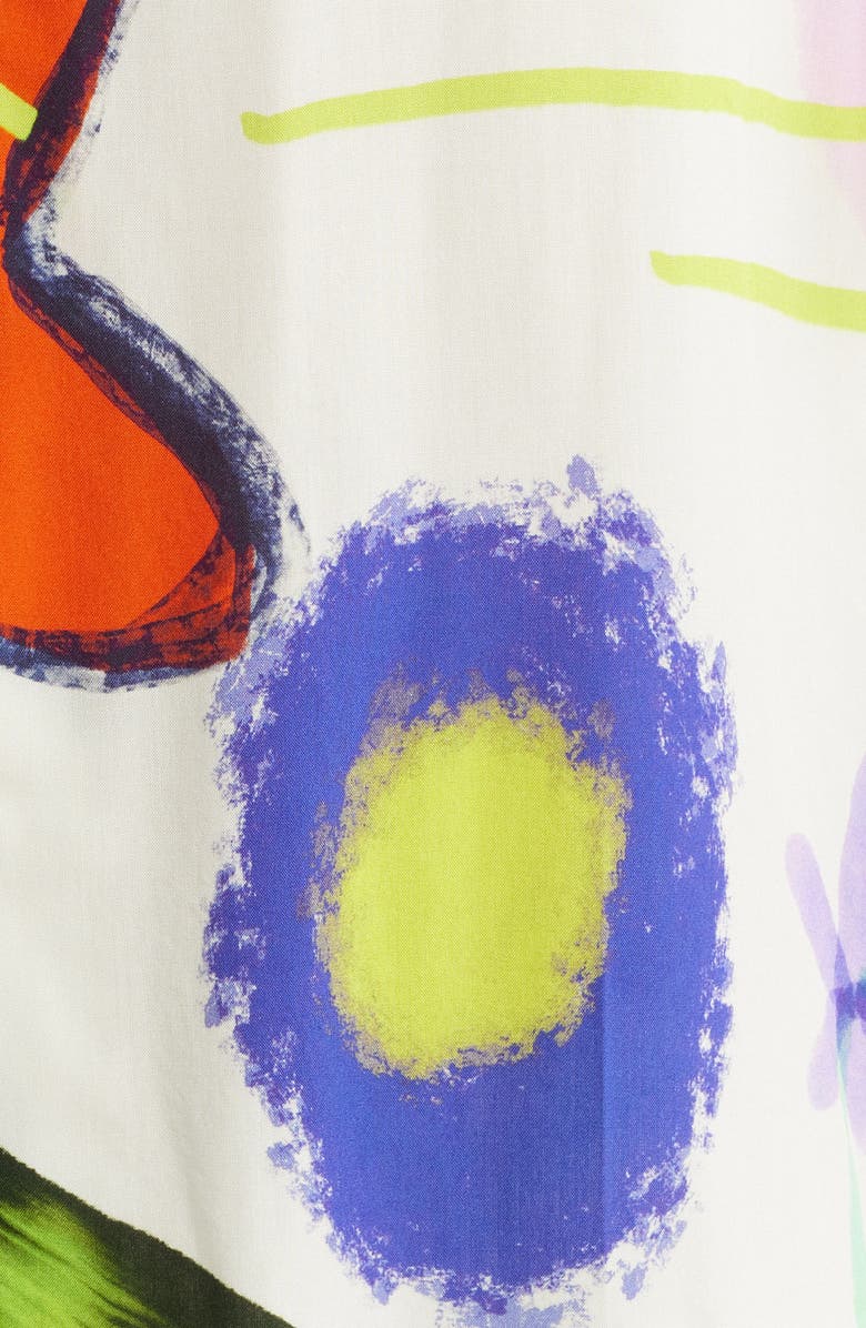 OAS Abstract Print Viscose Camp Shirt, Alternate, color, Flower Shop