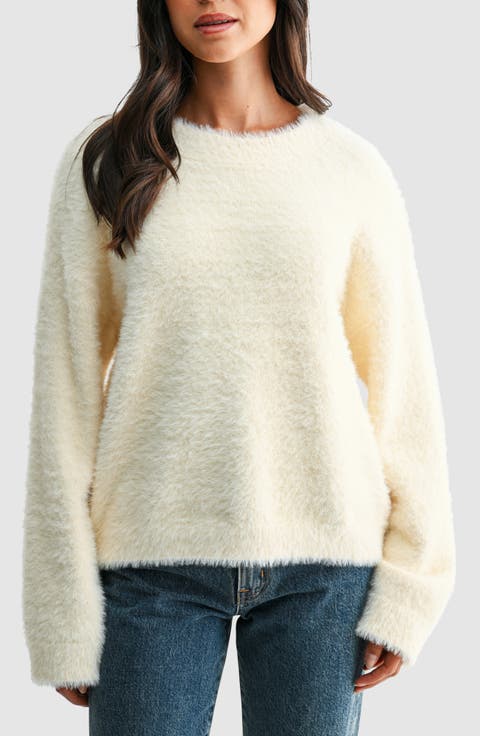 Fuzzy Crewneck Sweater
