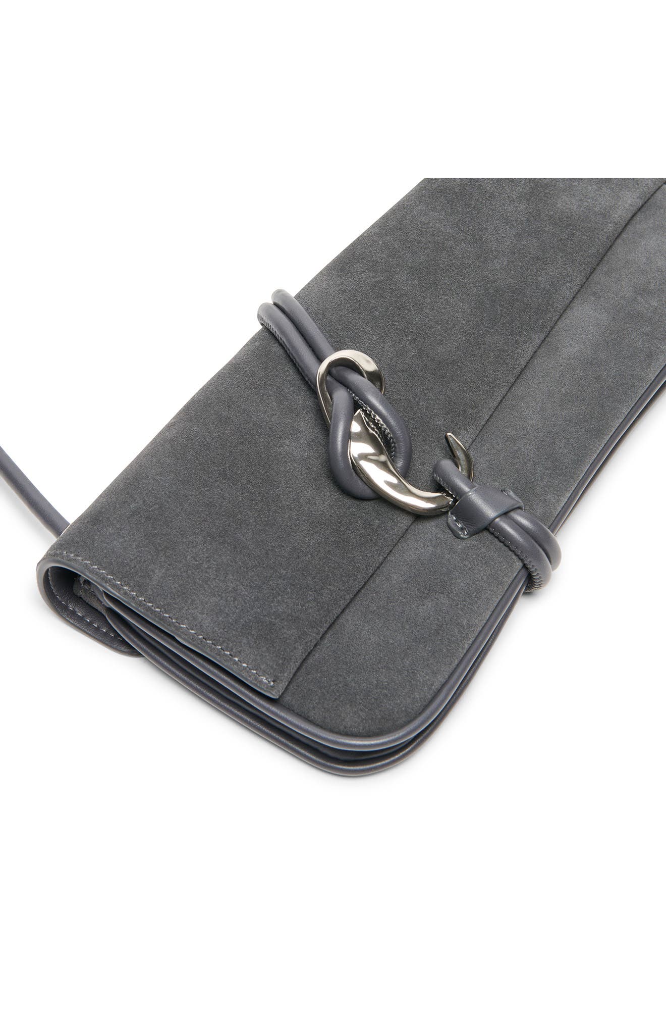 Alice Suede Shoulder Bag, Alternate, color, GUNMETAL